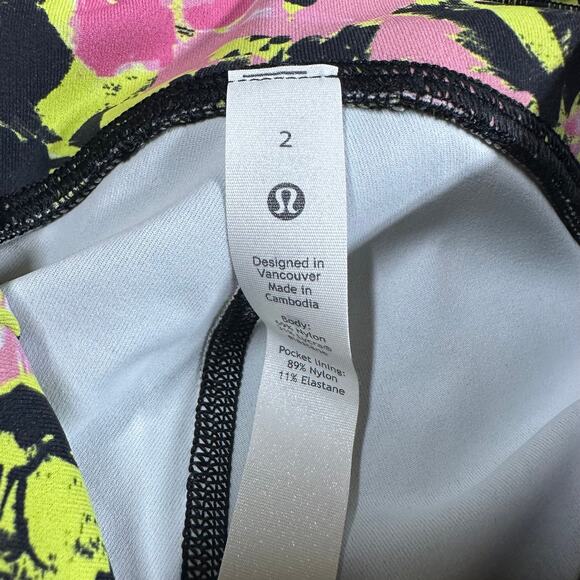 Lululemon Swift Speed High-Rise Tight 28" Inflect Floral Yellow Women's Sz 2 NWT - Picture 6 of 12